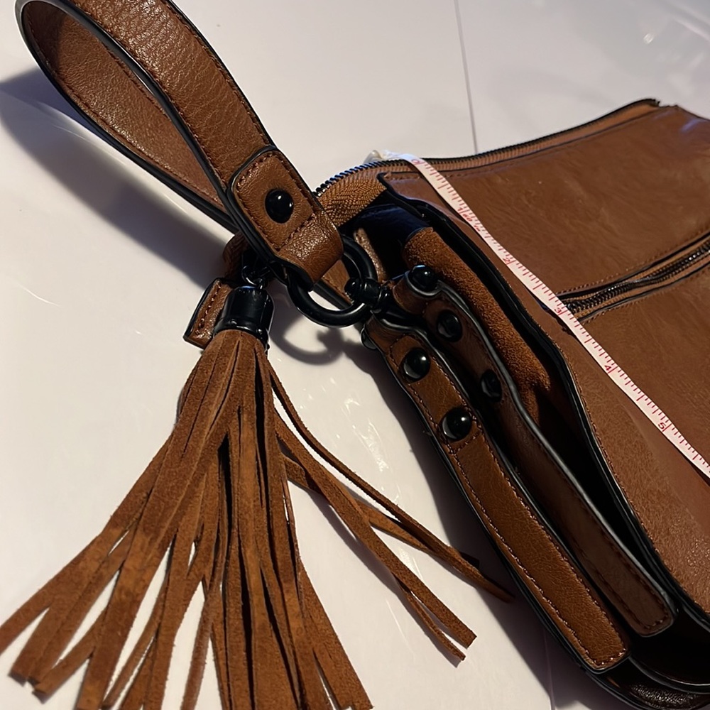 LA DIVA Suede & Leather Crossbody Bag - Picture 11 of 14